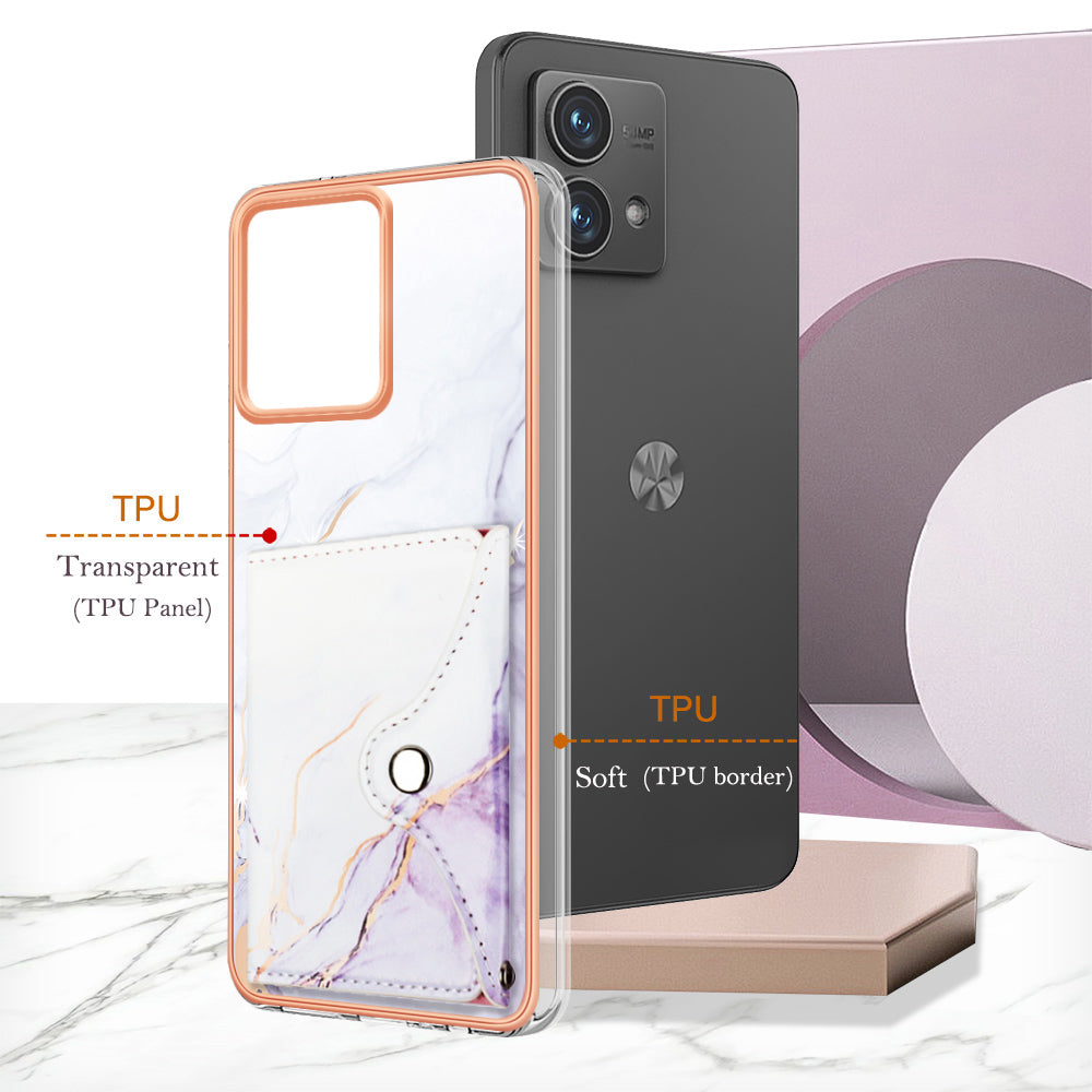YB Leather Coating Series-9 for Motorola Moto G84 5G Case Card Holder Kickstand IMD Leather+TPU Phone Cover YB Leather Coating Series-9 for Motorola Moto G84 5G Case Card Holder Kickstand IMD Leather+TPU Phone Cover